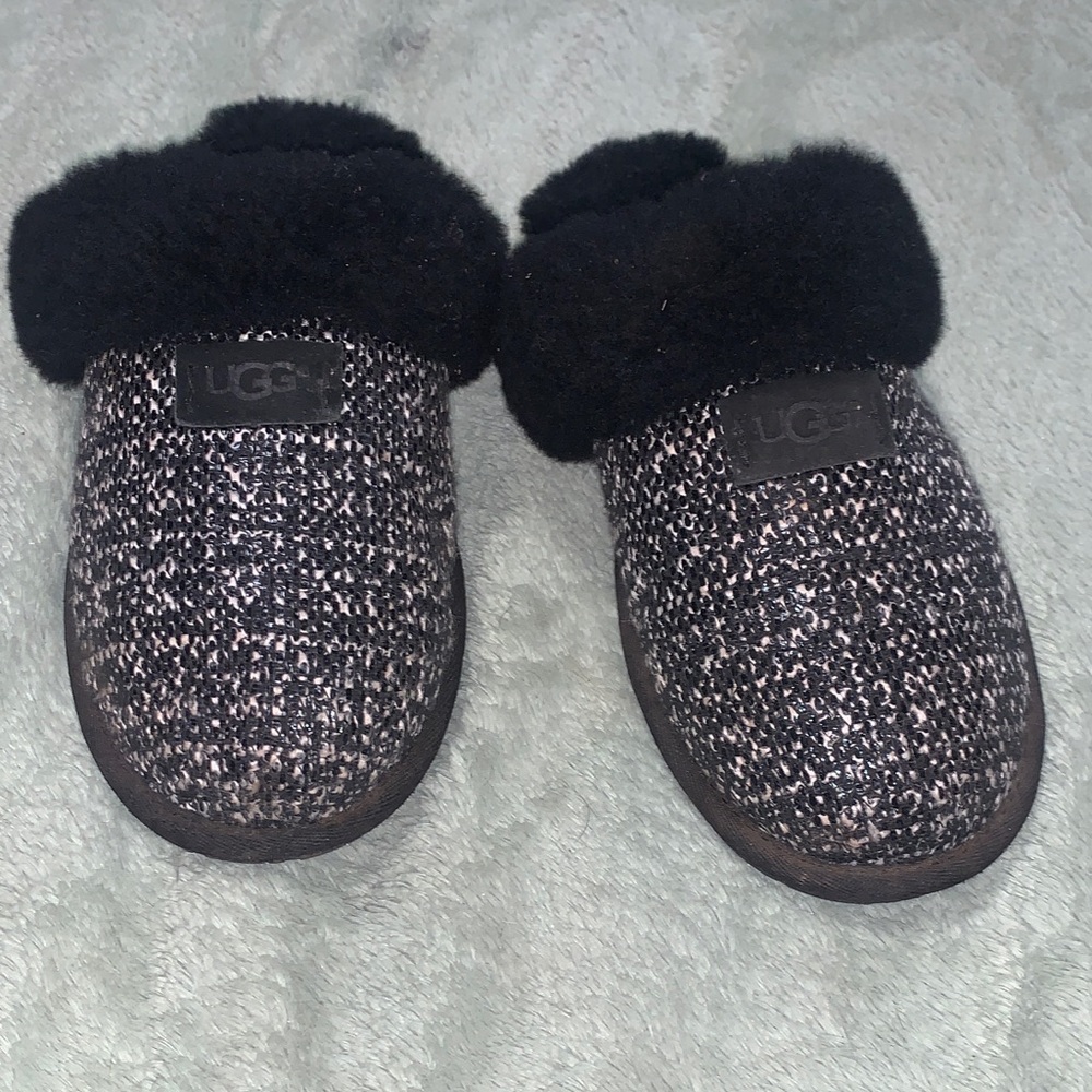 UGG ' Black and White Slippers